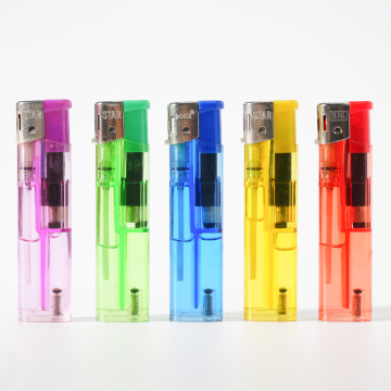 Soft Flame Five Color Transparent Piezo Lighter