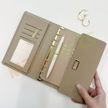 Custom Leather Planner Cover - Budget Binder Refillable Notebook Organizer