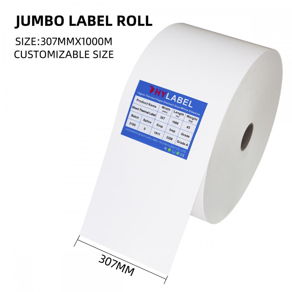 White Coated Art Paper Jumbo Sticker Roll