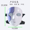 Máscara de cosplay de anime em PVC dividido em dois tons