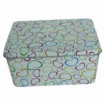 Tin box with dot printing