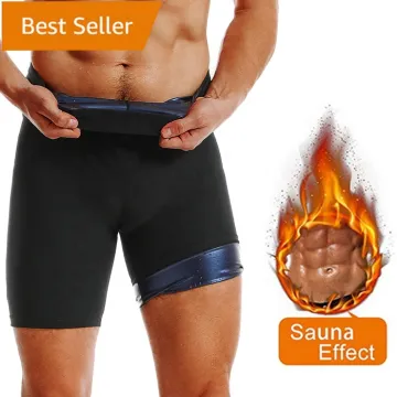 Men's Sauna Sweat Body Shaper Slimming Compression Pants for Fitness and Workout