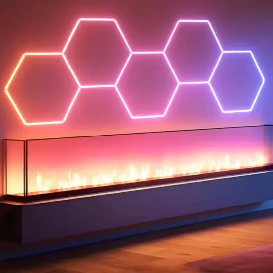 RGB Honeycomb Garage Lamp - LED Hexagon Ceiling Lights