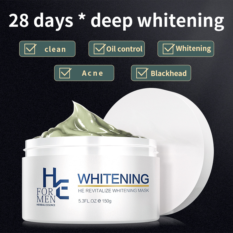 Hearn Whitening Mask Mud Mask In addition to Blackheads Acne Acne Whitening Facial Care Men Deep Clean Purification