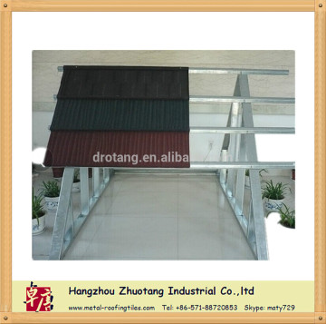 Nigeria new market high quality Grid Stone Coated Aluminum Metal Roofing Tiles