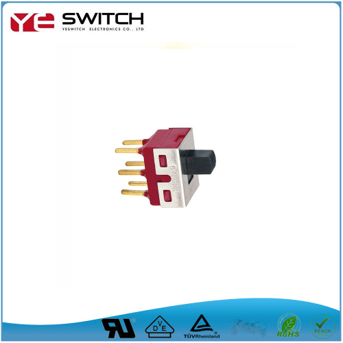 6 Pin Emas Disepuh Slide Switch