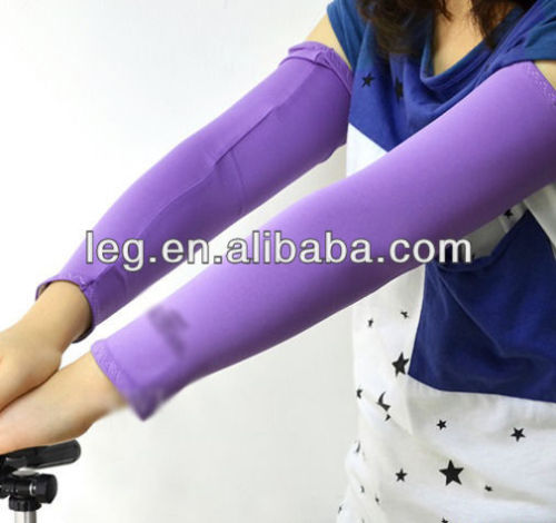 Purple Girl Lady Woman Bike Bicycle Riding UV Sun Protection Arm Sleeves