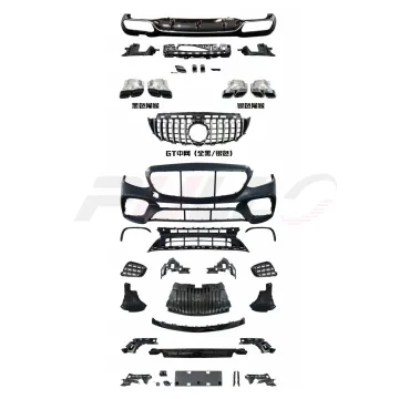 Auto Accessories Front Bumper Grille Rear Diffuser Tail Throat Upgrade Kit for Benz W213 2016-2020 to E63 AMG