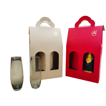 Portable Strong Corrugated Material paper wine gift box
