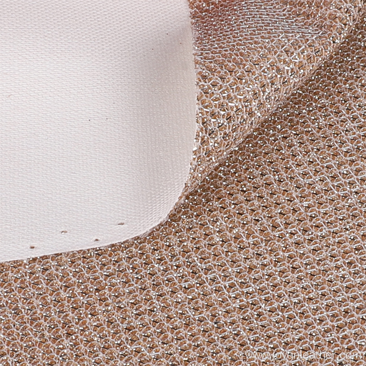 Anti-Mildew 0.6 Mm Thickness Glitter Faux Leather Fabric