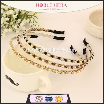 Elegant women Korea style rhinestone beaded hair hadband A-1031