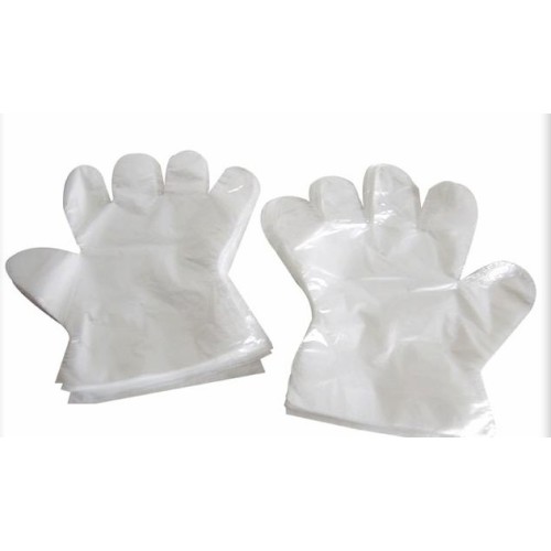 Guantes de película de examen de polietileno médico