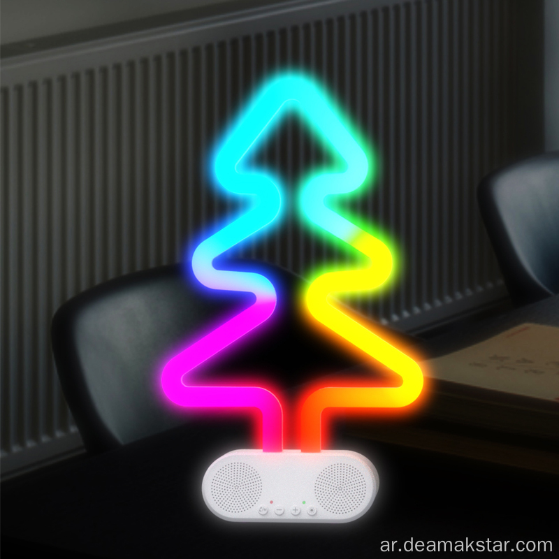مكبر صوت بلوتوث جديد مع شجرة الضوء RGB