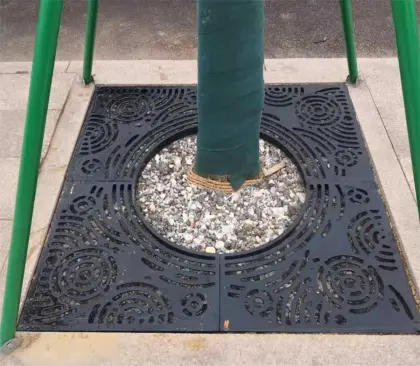 Outdoor Square Steel Tree Grating Sidewalk Metal Tree Grate Street Tree Grilles