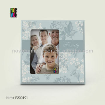 Cool gray MDF photo frame with family sensibility silk-screen subject