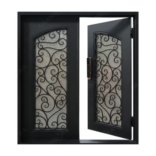 Villa French Doors Wrought Iron Front Glass Door