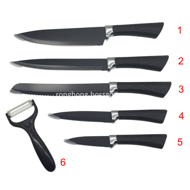 Professional Chef Knives Set With Peeler3