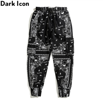 Dark Icon Bandana Jogging Pants Men Women Elastic Waist Side Pockets Men's Pants Trousers