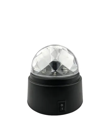 HENGBO-Global Gizmos Battery Operated Crystal Starball Disco Light, Plastic, Black
