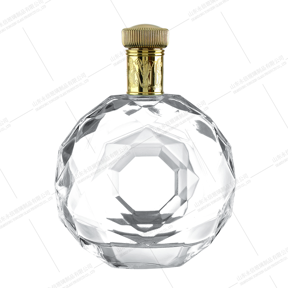 Glass Square Bottle XO Cognac customized