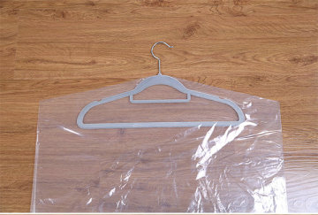 Clear PE polybag with sticker for ,coats cover for laundry