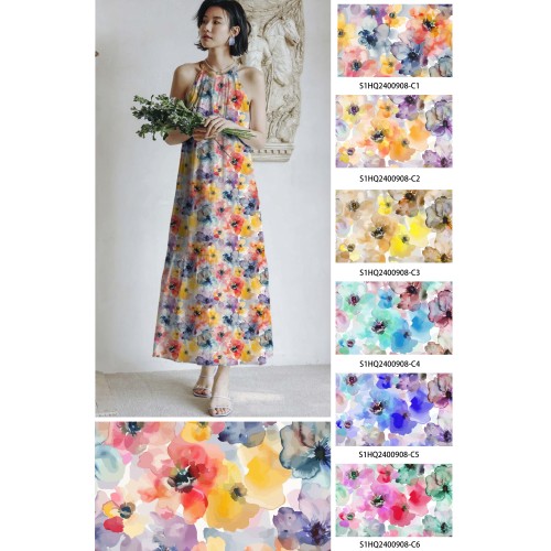 2024 New Designs Good Quality Digital Print Woevn Fabric