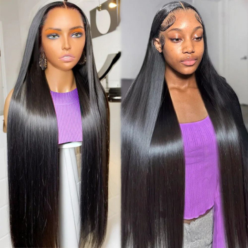 Wholesale Raw Vietnamese Glueless Full HD Lace Front Straight Long Hair Wigs
