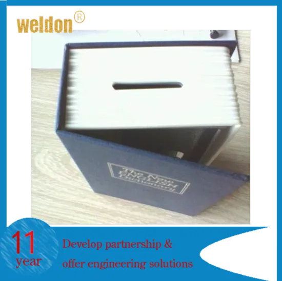 WELDON Good quality coin drop book safe money box with key lock for wholesale
