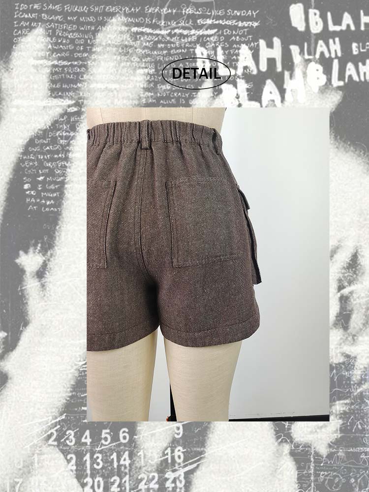 Polyester Cotton Casual Cargo Shorts