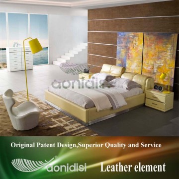 high class luxury leather queen bed PPYS1027
