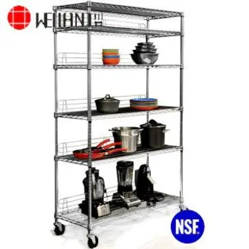 Adjustble metal kitchen shelf