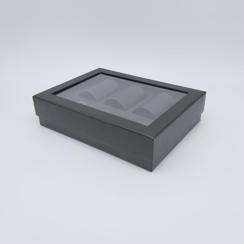 Black Clear Window Luxury Coffee Tea Packaging Box