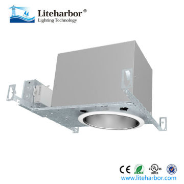 Squre LED 6 Inch Horizontal Compact Fluorescent Commercial Recessed Downlight Housing