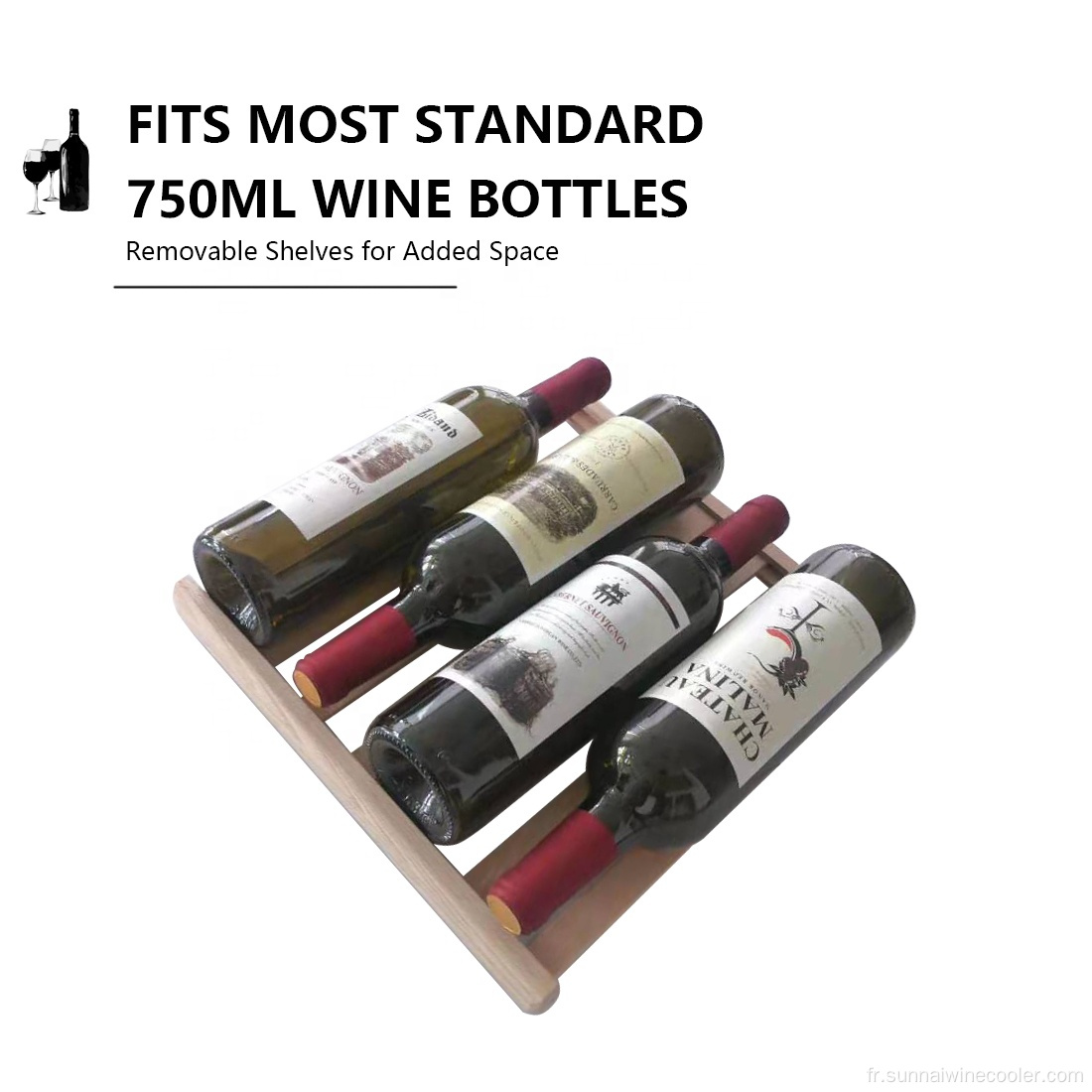 24 bouteilles en verre de porte à vin avec verrouillage