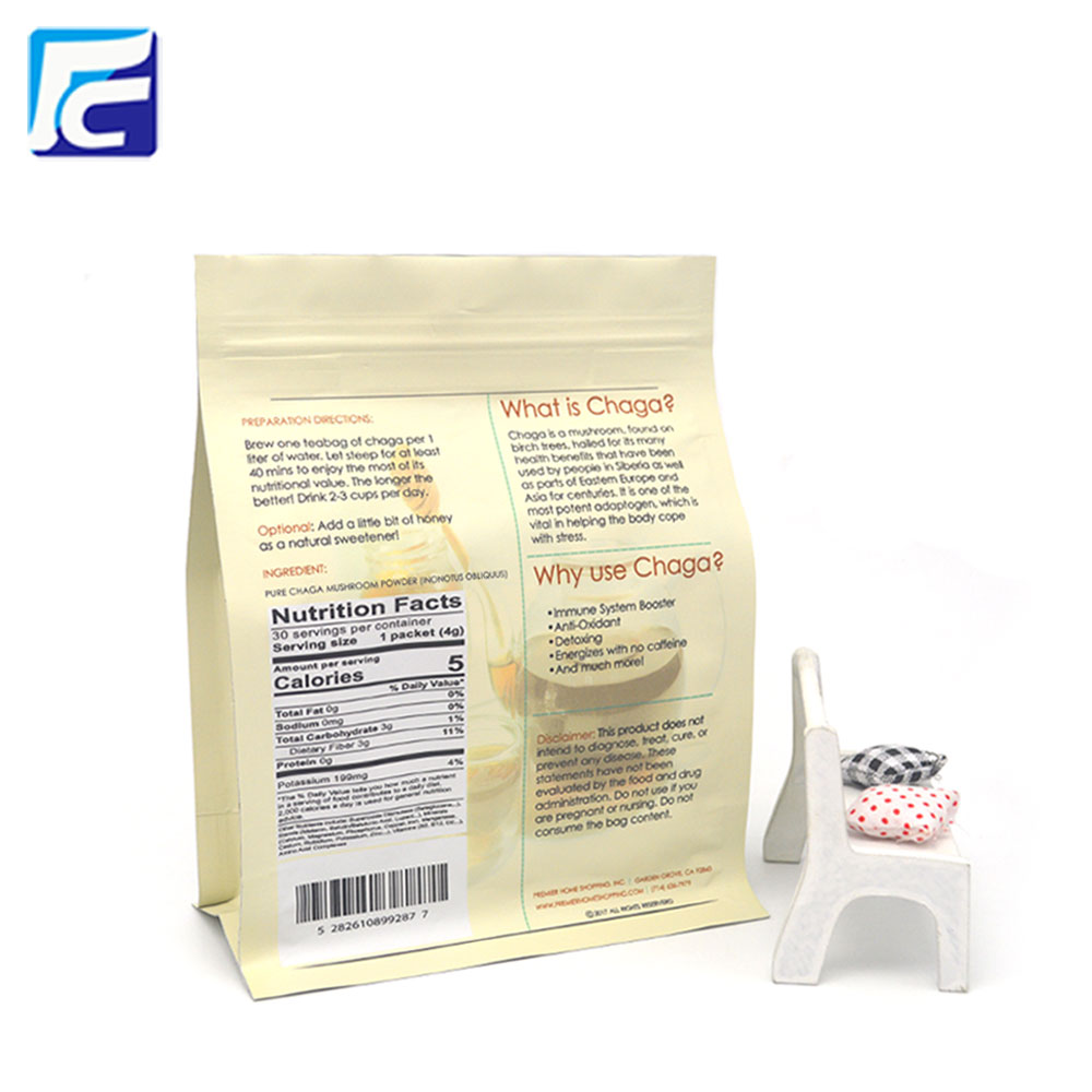 Coffee Snack Plastic Food Flat Bottom Bags