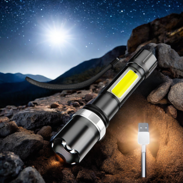 LOHAS Mini Led Flashlight - Waterproof IPX5, 3 Modes USB Rechargeable Torch for Camping and Outdoor Activities