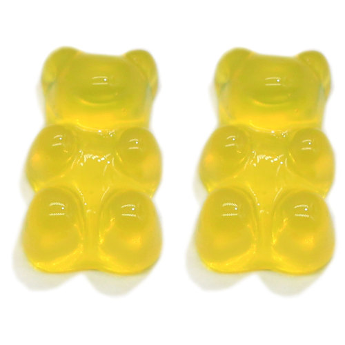 Mode Leuke Hars Gummy Bear Hanger Bedels Voor Vrouw Meisjes Cartoon Sieraden Bevindingen DIY Groothandel 10 * 17mm