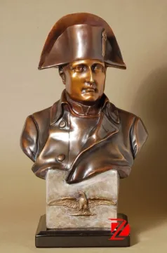 Napoleon bronze bust with eagle sculpture for home decor