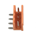 Conector de terminal naranja de 4 pines de montaje en PCB de 3,96 mm de paso