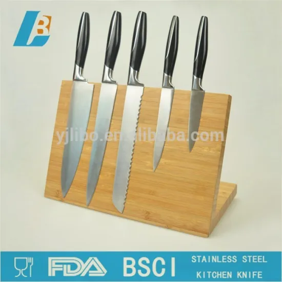 stainless steel knife set knifes set kitchen with Wood holder