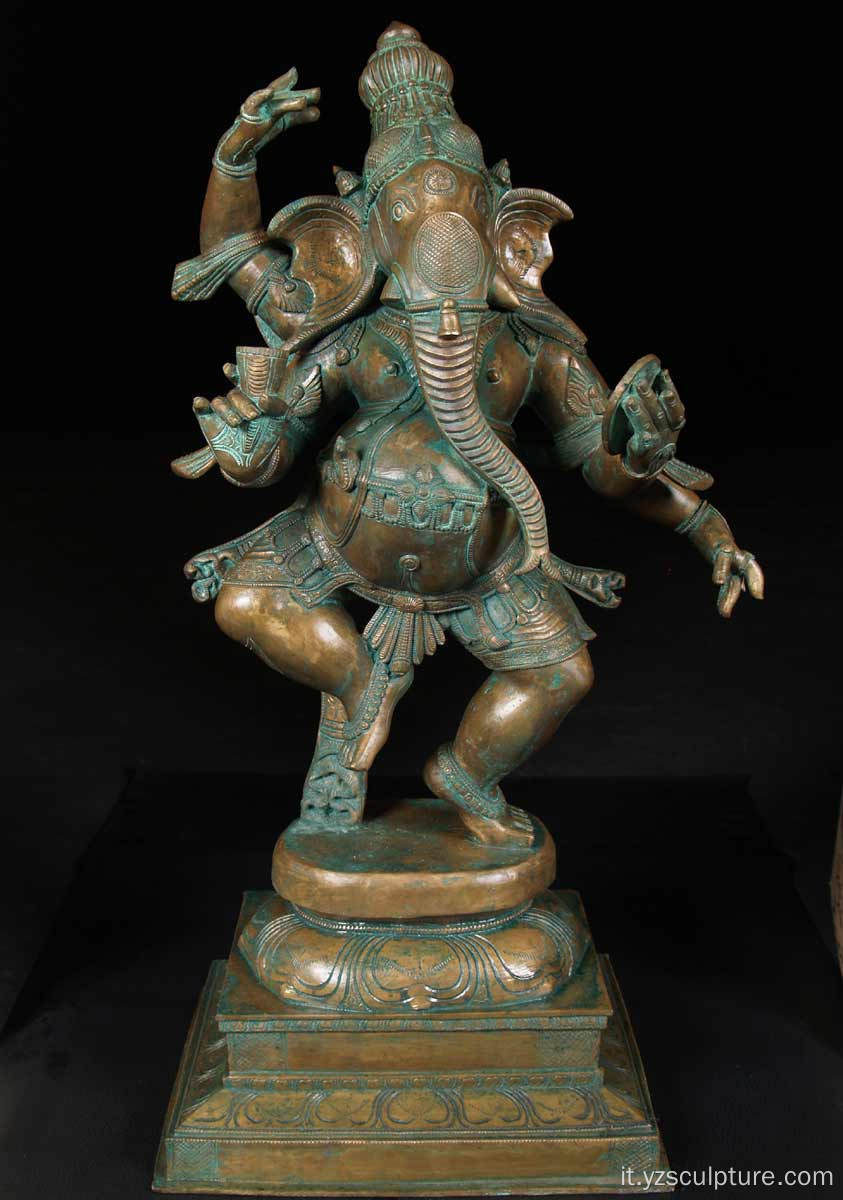 Bronzo antico statua di Ganesh in vendita