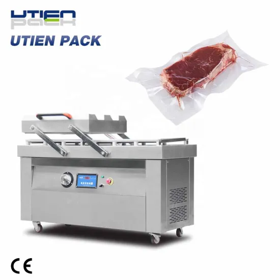 Double Chambers Fruit Vegetable Food Seafood Vacuum Sealer Packaging Machine