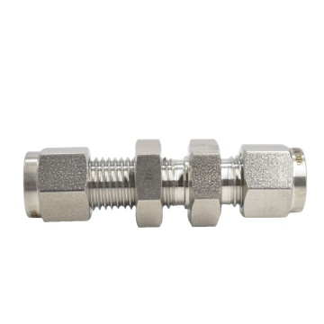 Stainless Steel Double Ferrule Tube Fittings - Bulkhead Union Swagelok Type