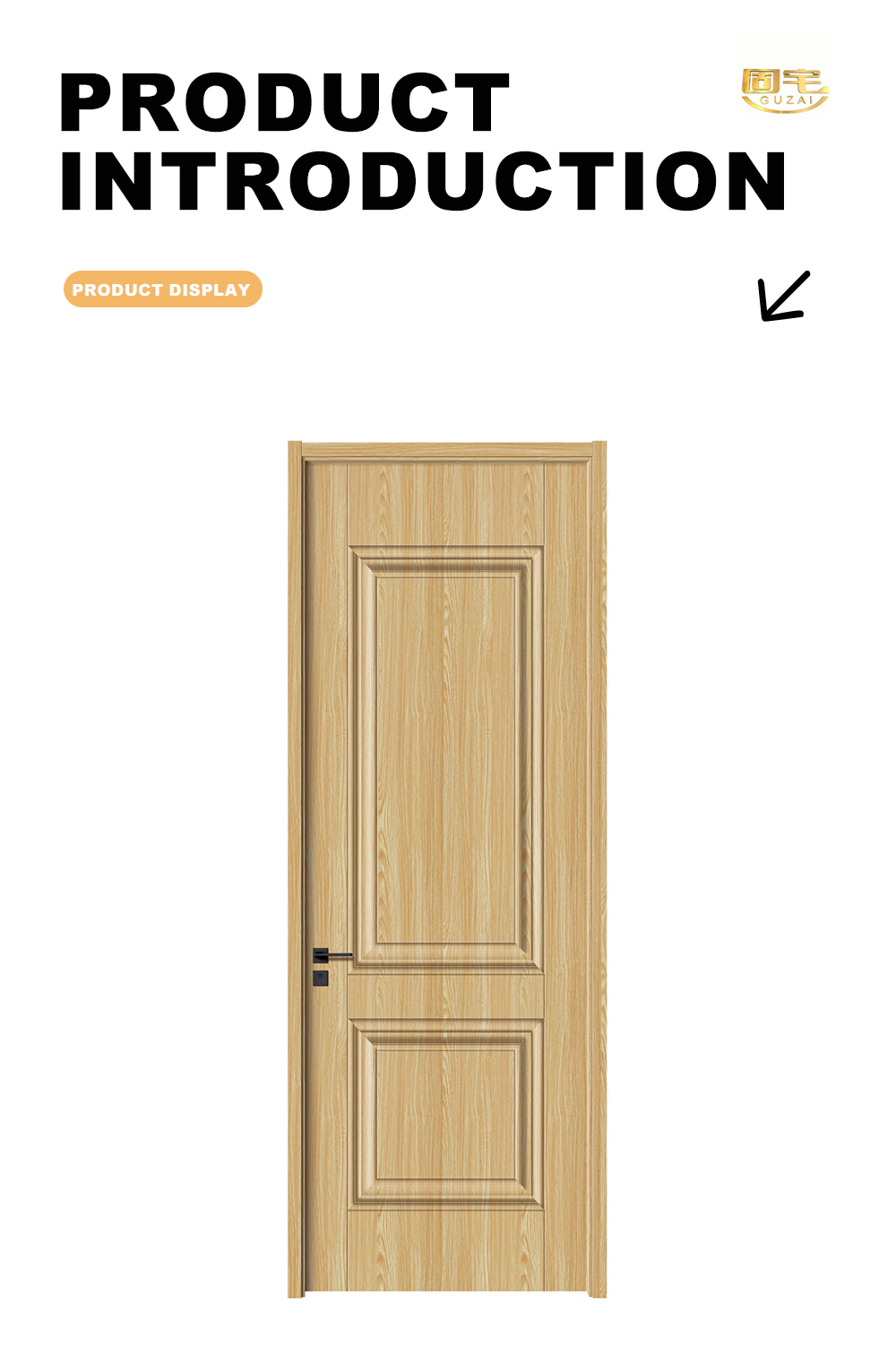 Natural White Ash Bedroom Wood Door X
