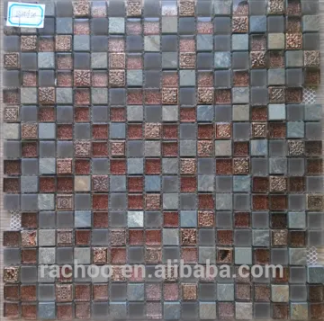 BDA 15mm brown mosaic tile,marble flooring border designs