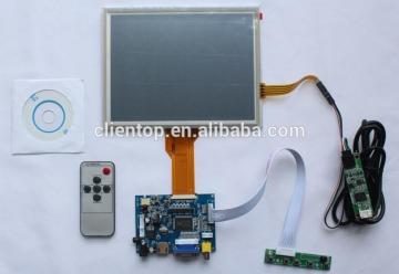 HDMI+VGA +AV LCD driver board +Remote control +OSD keypad with cable+EJ080NA-05B 800*600 +Touch panel with control card