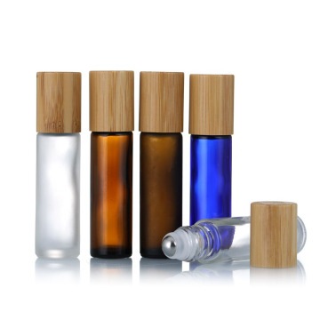Roll-On Bamboo Wood Roller Ball Bottle Caps with Stainless Steel Balls