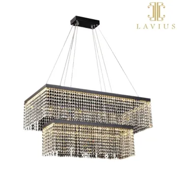 Stable double-layer crystal chandelier