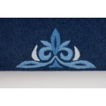Ruyi Desenli Nakışlı Denim Günlük Defter