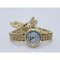 silver gold metal watch for lady